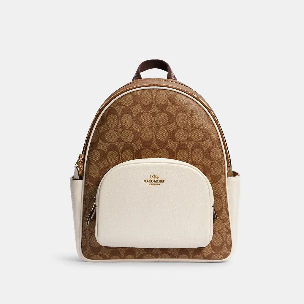 商品Coach|Coach Outlet Court Backpack In Signature Canvas,价格¥1408,第5张图片详细描述