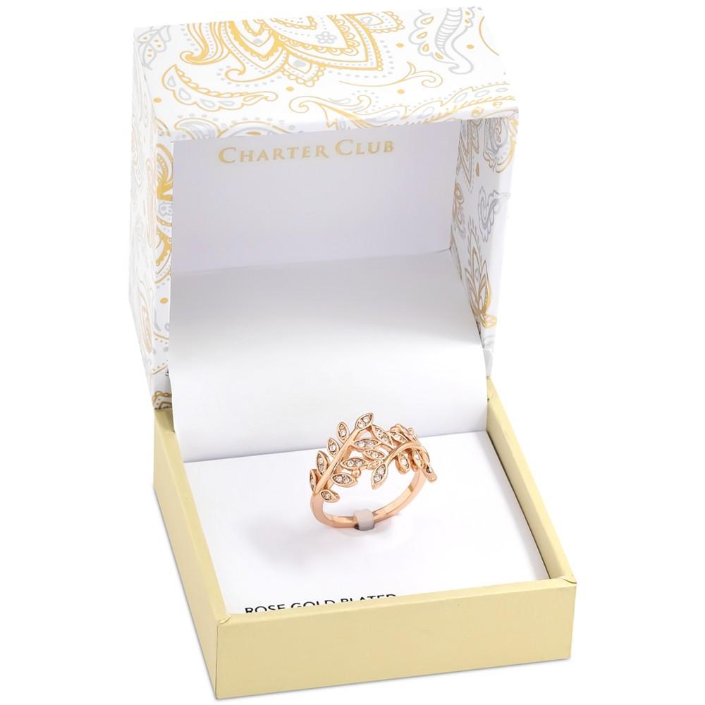 Rose Gold-Tone Pavé Leaf Wrap Ring, Created for Macy's商品第3张图片规格展示