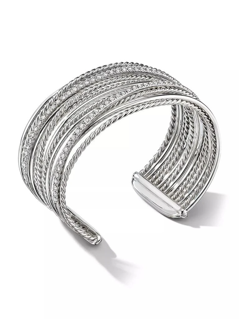 商品David Yurman|Crossover Cuff Bracelet in Sterling Silver,价格¥28845,第1张图片