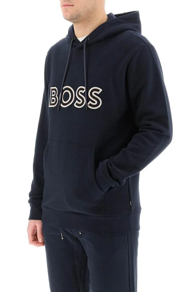 商品Hugo Boss|Boss logo embroidery hoodie,价格¥907,第4张图片详细描述