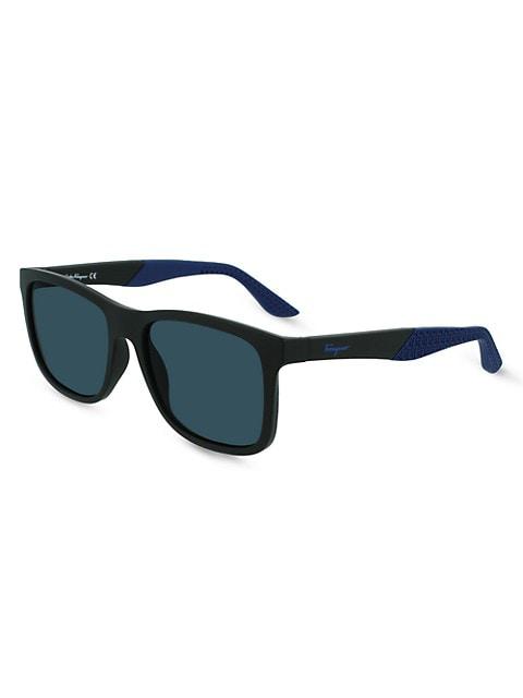 Italian Lifestyle Modified Rectangle 56MM Sunglasses商品第2张图片规格展示