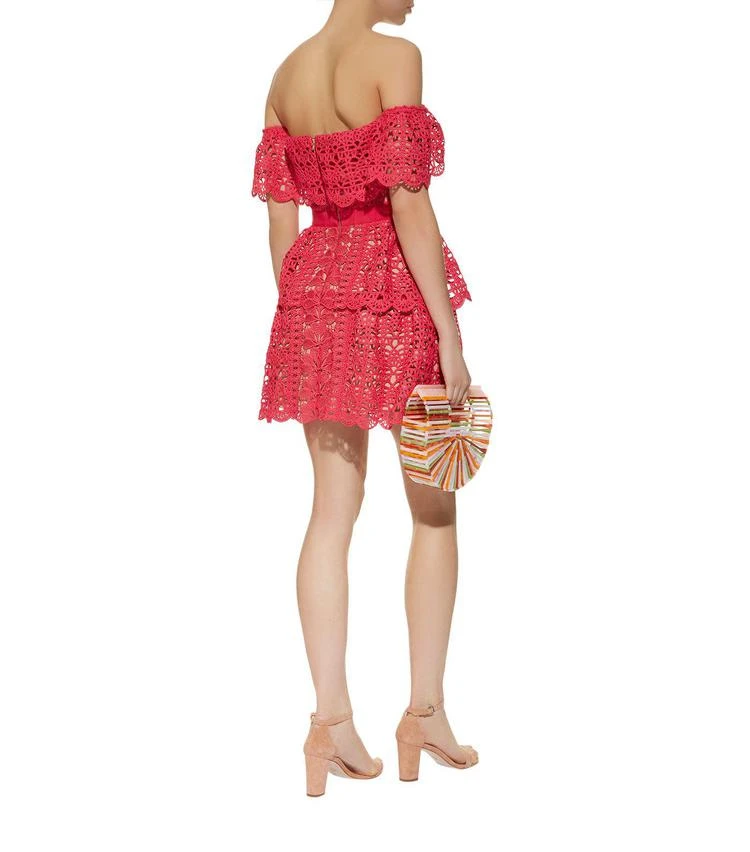 商品Self Portrait|Off-The-Shoulder Guipure Dress,价格¥3130,第3张图片详细描述