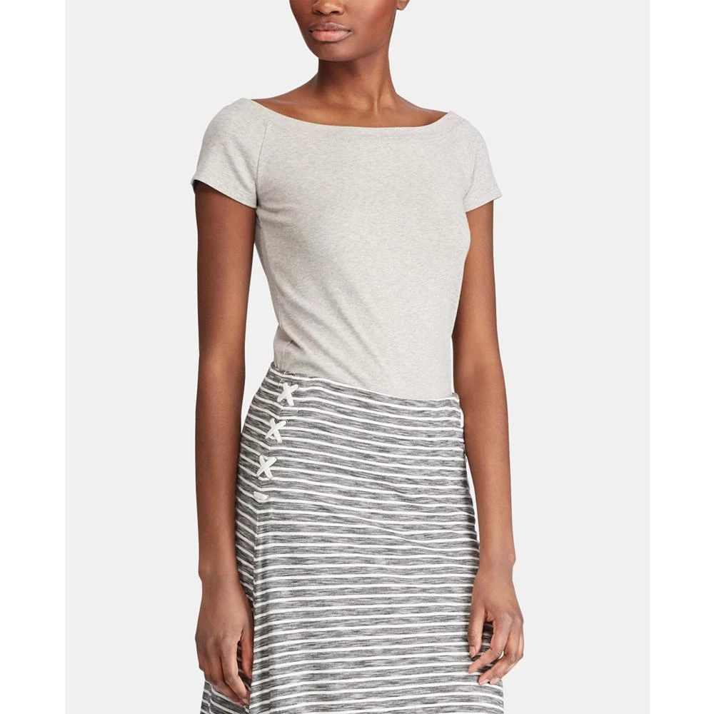 商品Ralph Lauren|Off-The-Shoulder T-Shirt,价格¥147,第1张图片