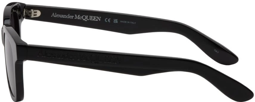 商品Alexander McQueen|Black Angled Pantos Sunglasses,价格¥1209,第3张图片详细描述