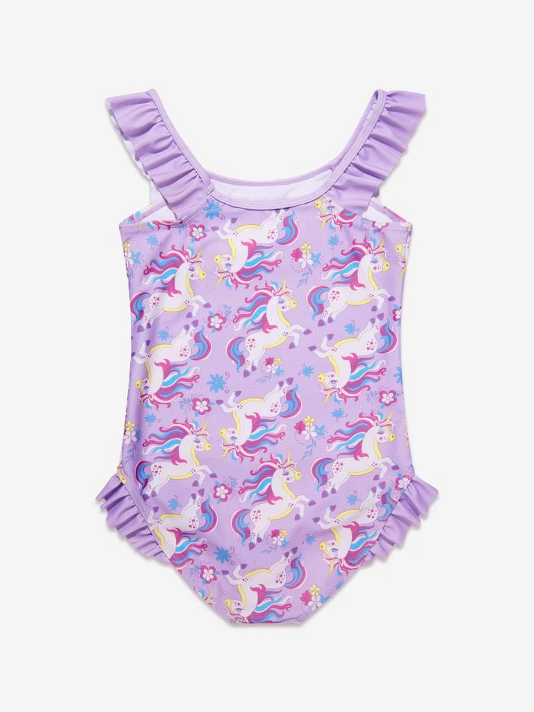 商品Soli Swim|Girls Unicorn Frill Swimsuit (UPF50+) in Purple,价格¥120,第3张图片详细描述