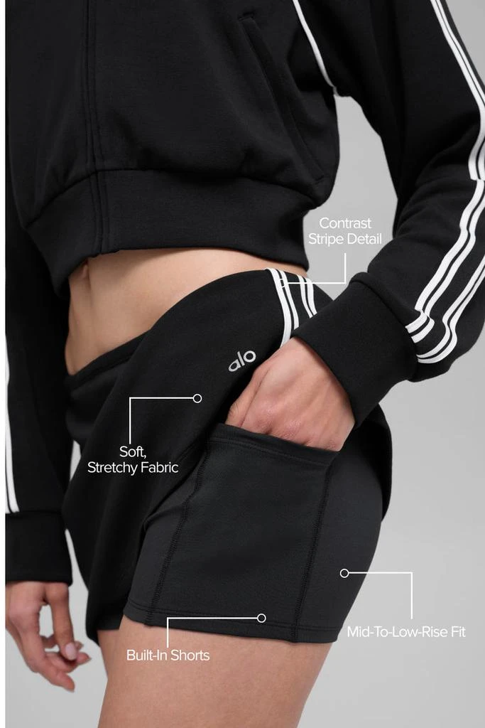 商品Alo|Track Star Mini Skirt - Burgundy,价格¥669,第2张图片详细描述