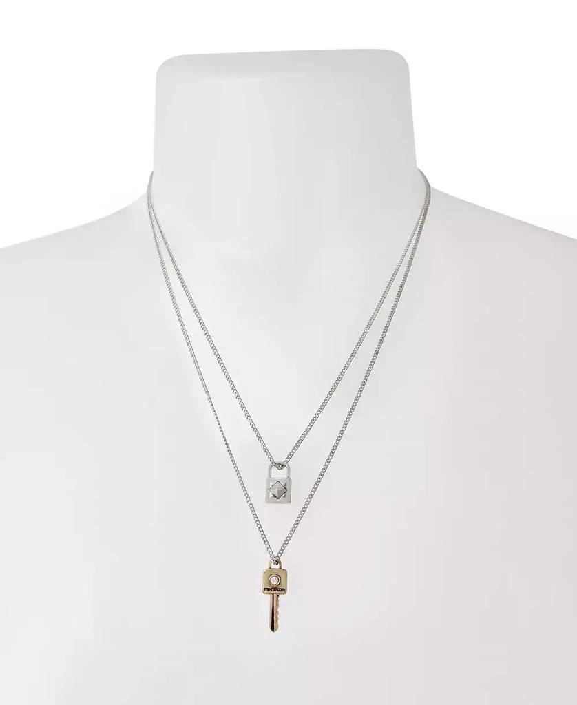 商品Steve Madden|Padlock Key Layered Necklace,价格¥135,第2张图片详细描述