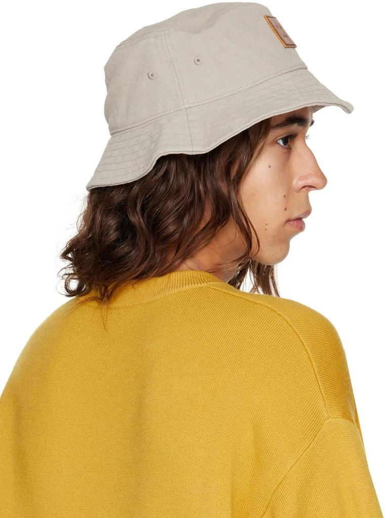 商品Acne Studios|Beige Leather Patch Bucket Hat,价格¥537,第3张图片详细描述