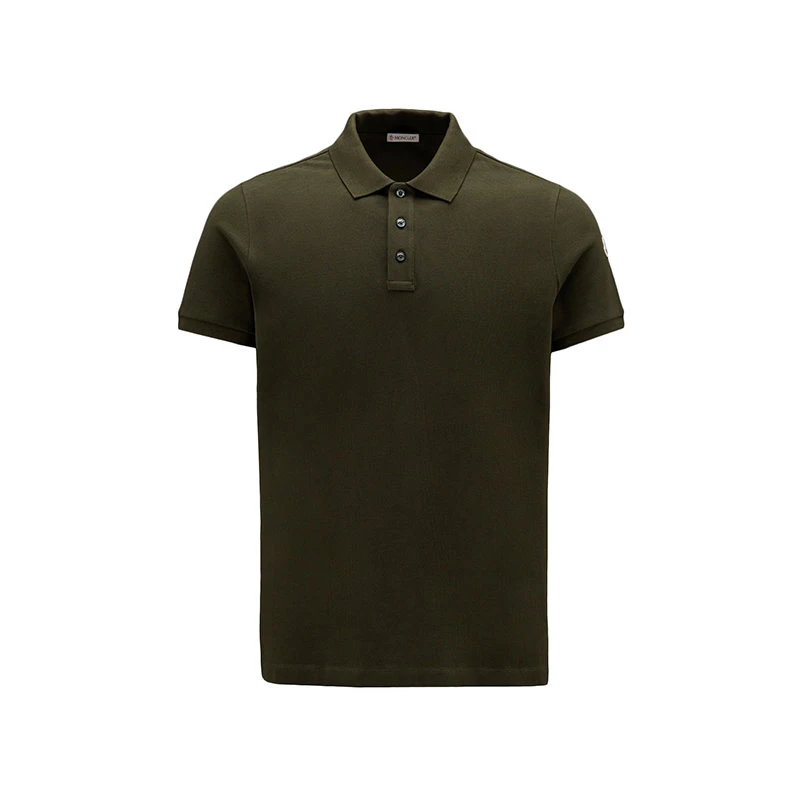 商品Moncler|【预售3-7天】Moncler/蒙克莱 22年秋冬新款 男士军绿色纯棉短袖polo衫H20918A705108455695N,价格¥2118,第1张图片