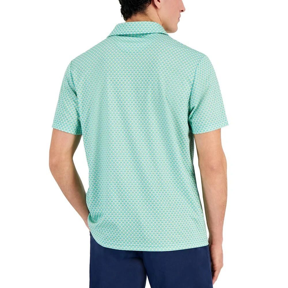 商品Club Room|Men's Golf Ball Print Short Sleeve Tech Polo Shirt, Created for Macy's,价格¥141,第2张图片详细描述