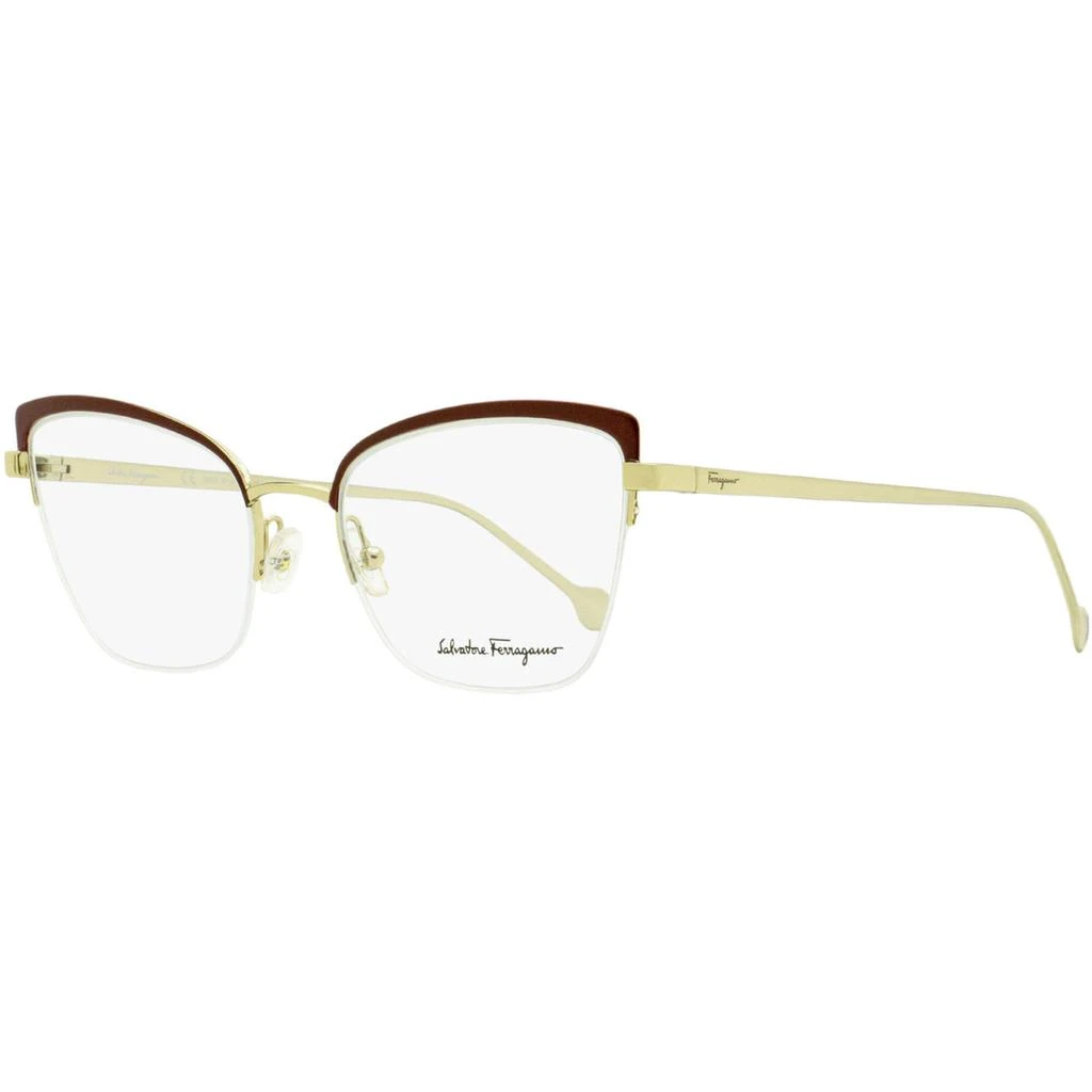 商品Salvatore Ferragamo|Salvatore Ferragamo Women's Eyeglasses - Gold/Burgundy | SALVATORE FERRAGAMO2182 744,价格¥472,第1张图片