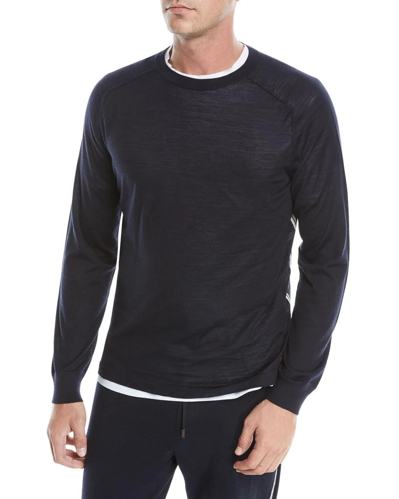 商品Zegna|Men's Wool Crewneck Sweatshirt,价格¥3836,第1张图片