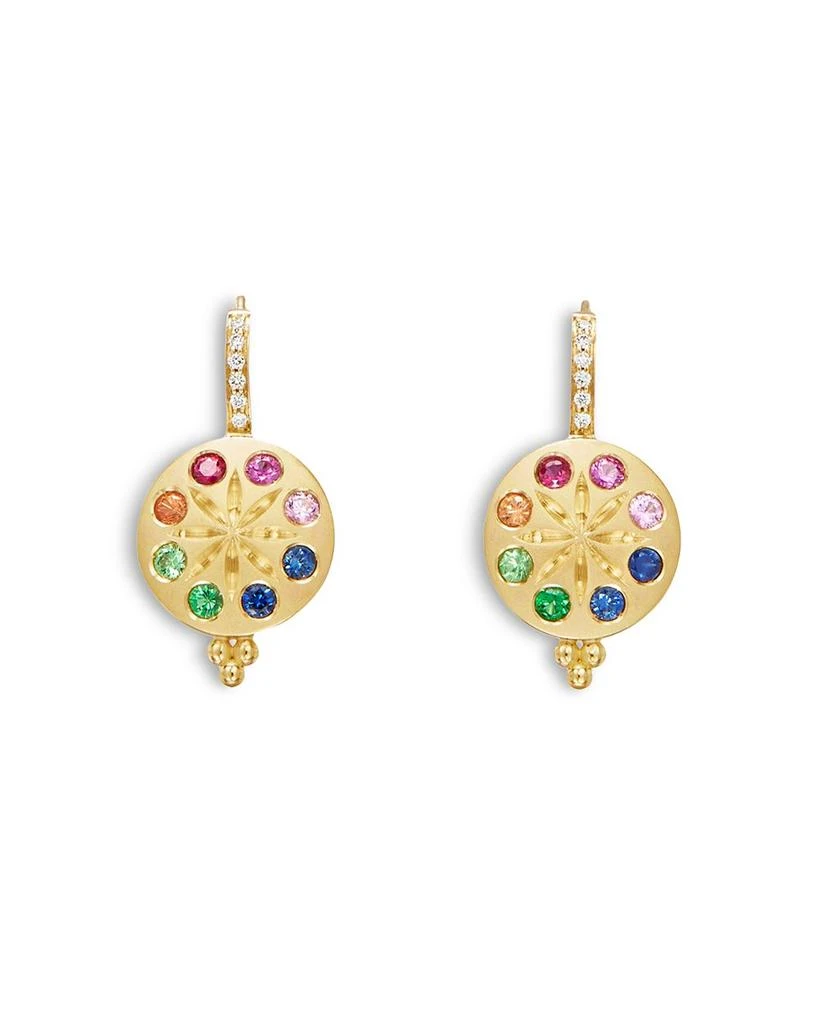 商品Temple St. Clair|18K Yellow Gold Celestial Multi Gemstone & Diamond Drop Earrings,价格¥29525,第1张图片详细描述