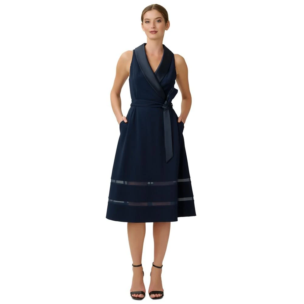 商品Adrianna Papell|Women's Fit & Flare Tuxedo Dress,价格¥846,第3张图片详细描述