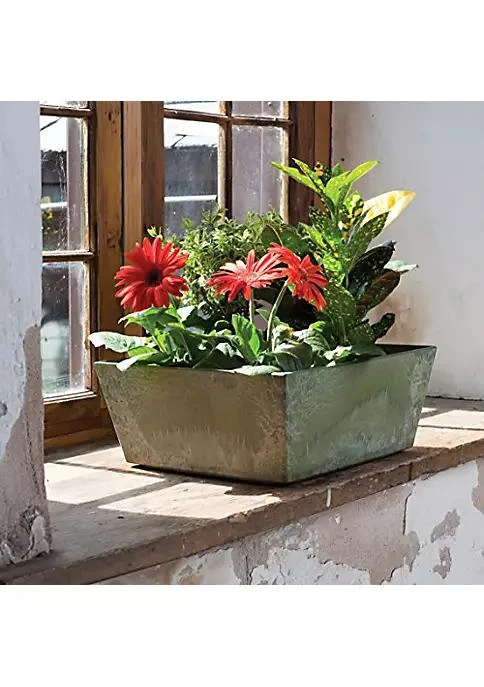 商品Novelty|Novelty 36100 Ella Low Square Planter Grey   10 Inches,价格¥193,第3张图片详细描述
