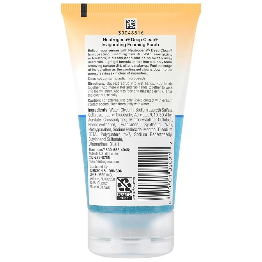 商品Neutrogena|Deep Clean Invigorating Foaming Face Scrub,价格¥108,第4张图片详细描述