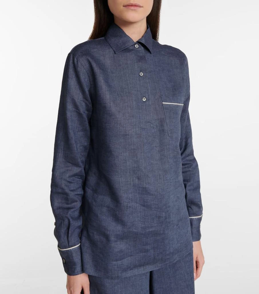 商品Loro Piana|Gretie linen shirt,价格¥5994,第4张图片详细描述