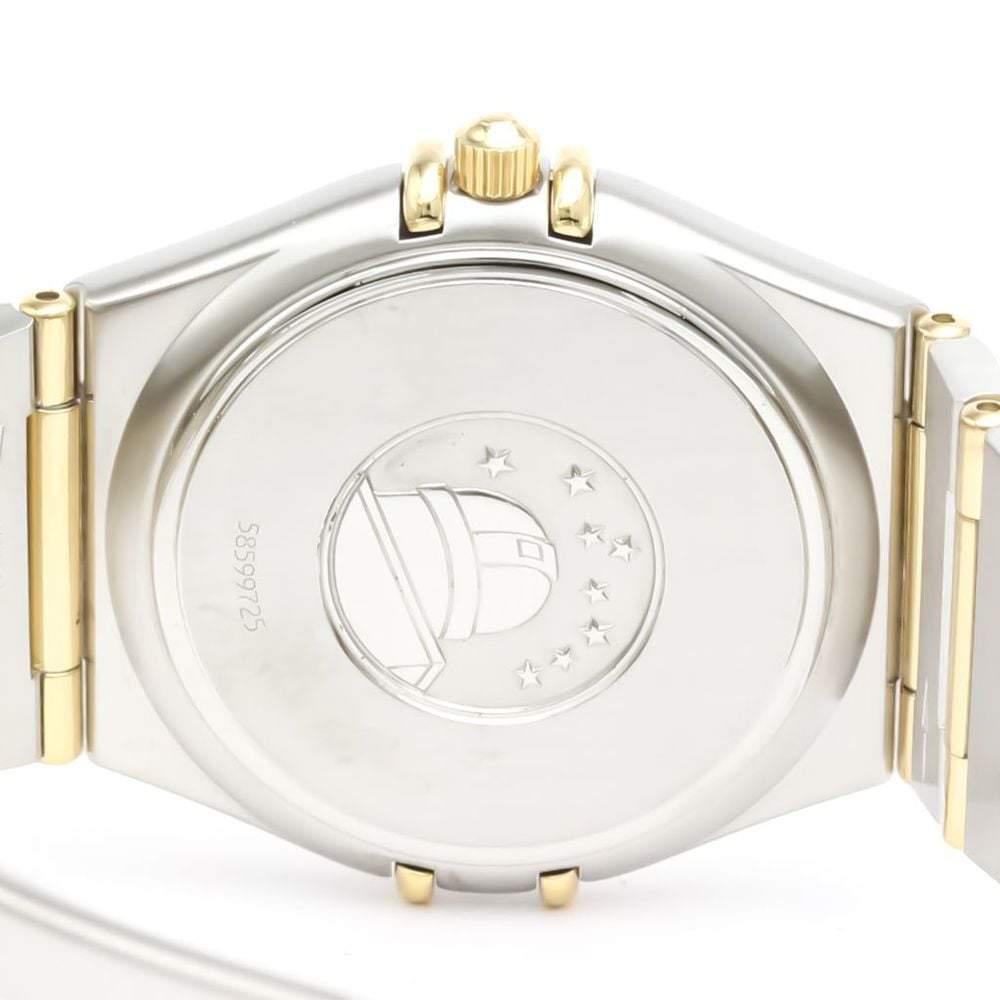 Omega Silver 18k Yellow Gold And Stainless Steel Constellation 1212.30 Quartz Men's Wristwatch 33 mm商品第5张图片规格展示