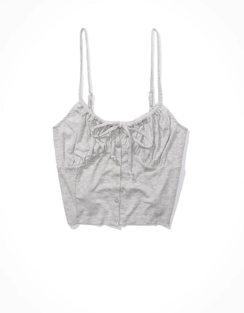 商品AE|AE Cropped Tie-Front Corset Cami,价格¥46,第4张图片详细描述