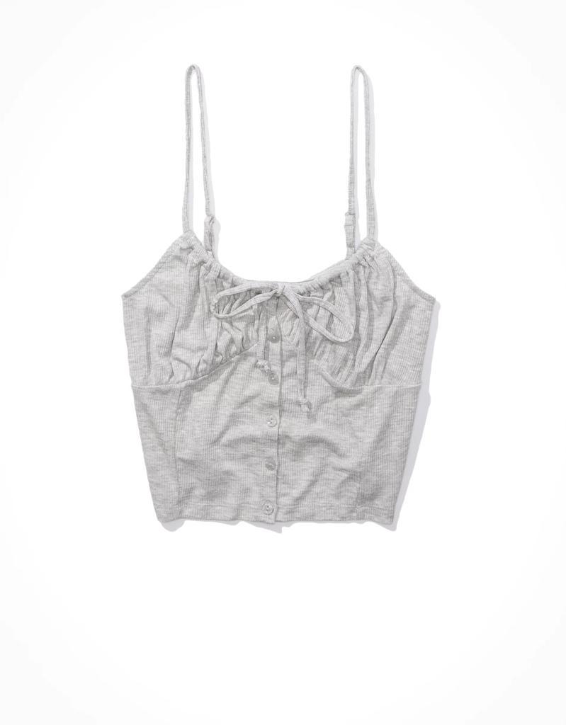 商品AE|AE Cropped Tie-Front Corset Cami,价格¥43,第6张图片详细描述