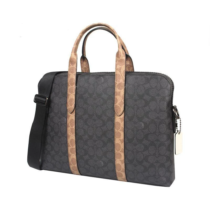 商品Coach|COACH 专柜款大号男士PVC配皮单肩手提公文包5073JIQUA,价格¥4523,第4张图片详细描述