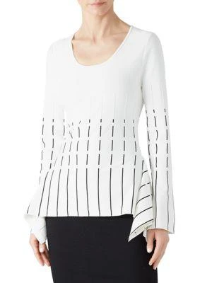 商品[二手商品] PRABAL GURUNG|Striped Peplum Top,价格¥239,第1张图片