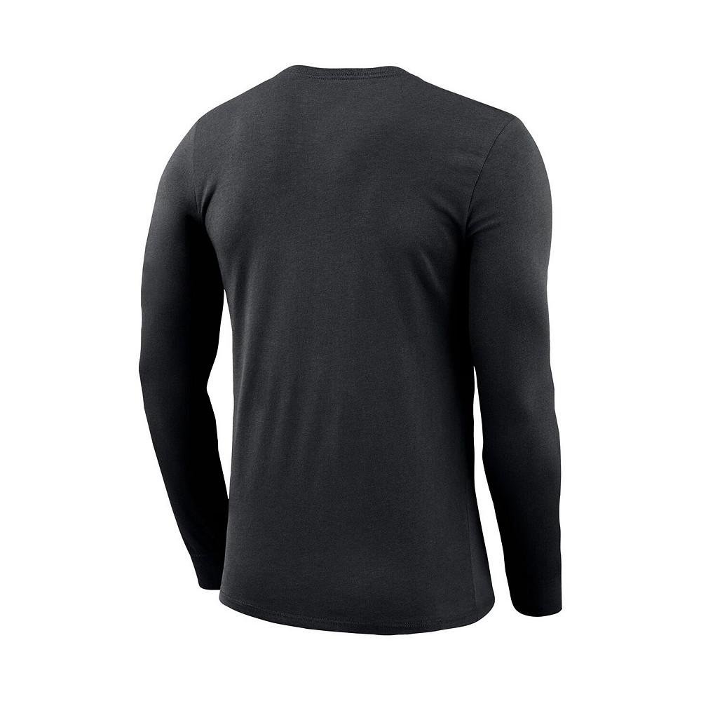 Men's Black Purdue Boilermakers Logo Stack Legend Performance Long Sleeve T-shirt商品第4张图片规格展示