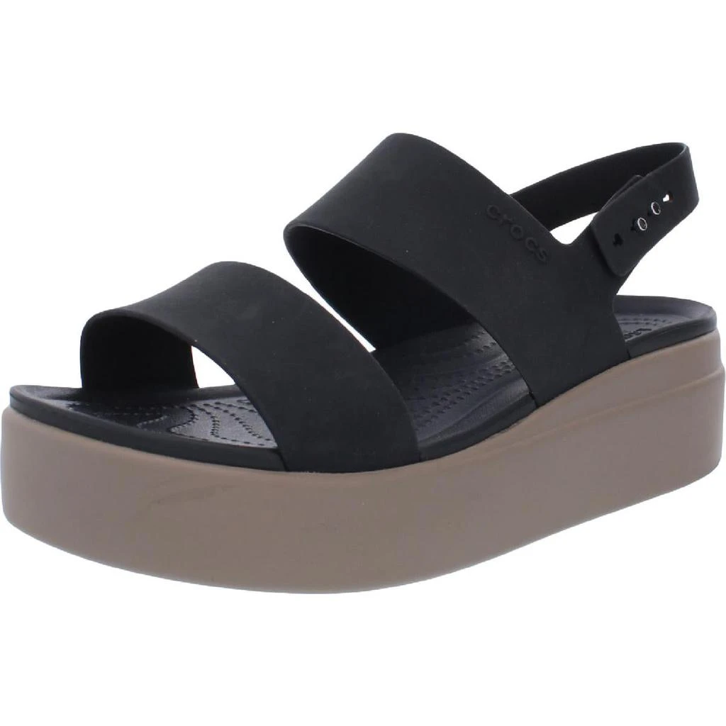 商品Crocs|Crocs Womens Brooklyn Platform Ankle Strap Wedge Sandals,价格¥146,第2张图片详细描述