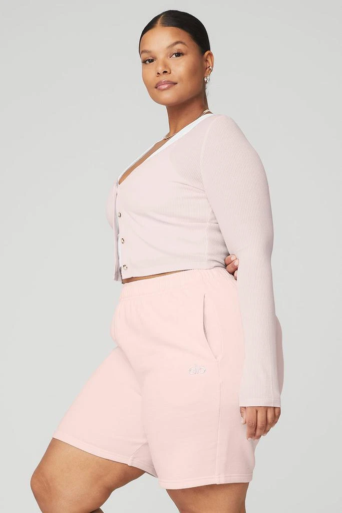 Ribbed Cropped Whisper Cardigan - Pink Sugar 商品