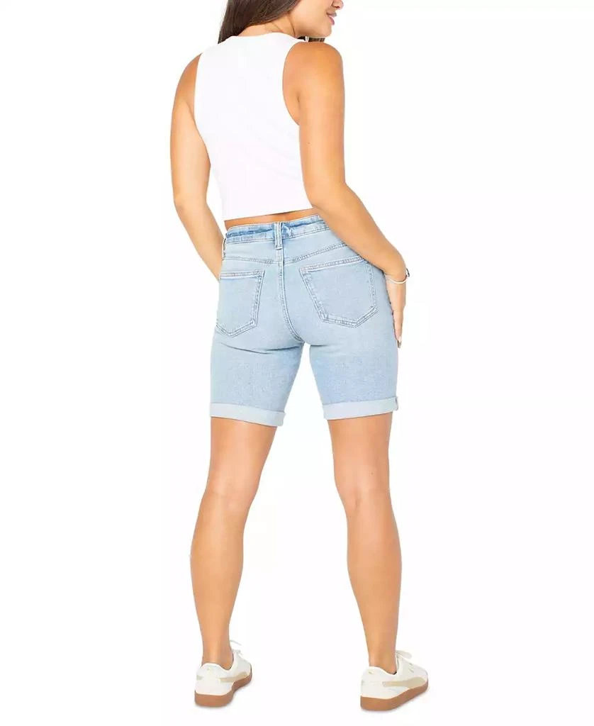 商品Celebrity Pink|Juniors' Cuffed Hem Bermuda Denim Shorts,价格¥135,第4张图片详细描述