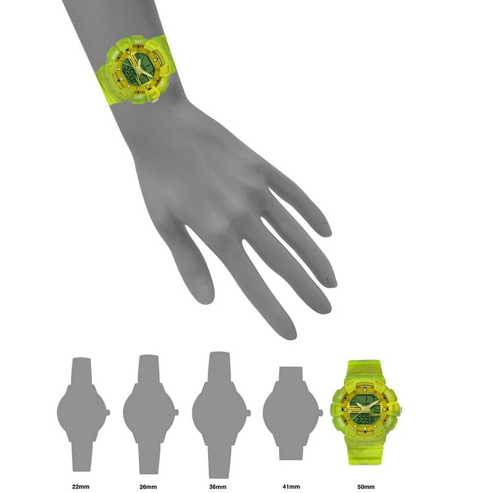 商品Steve Madden|Women's Bright Lime Green Plastic Strap Digital Watch, 50mm,价格¥524,第4张图片详细描述