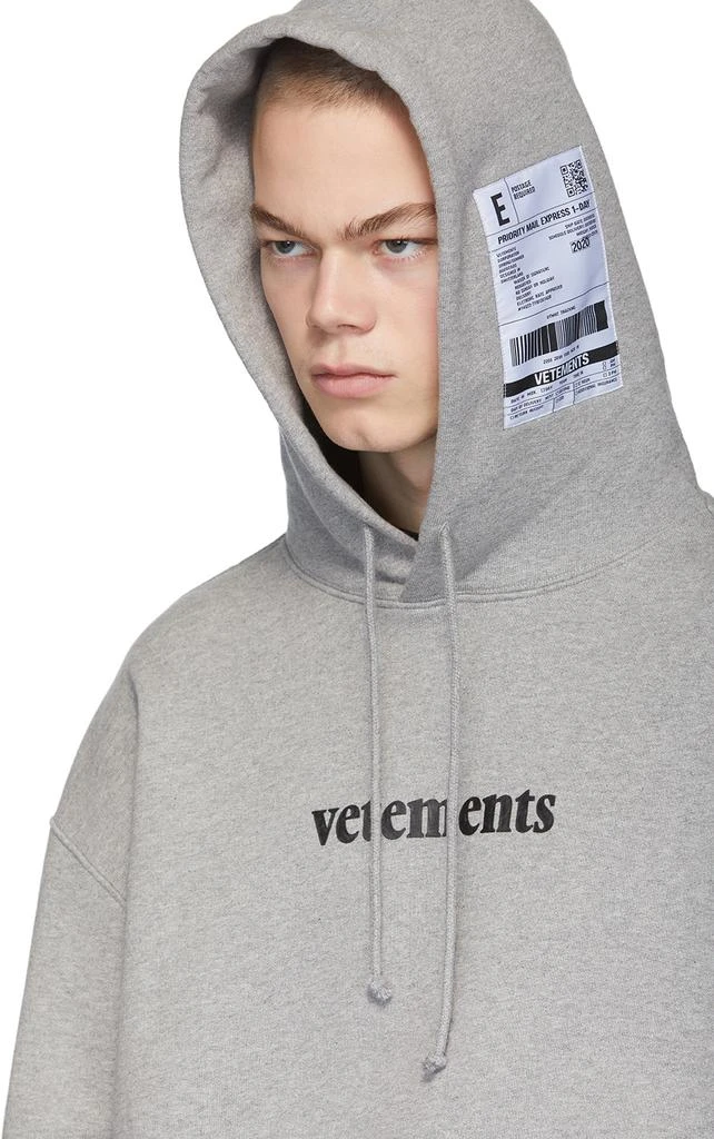 商品Vetements|Grey Postage Hoodie,价格¥5703,第4张图片详细描述
