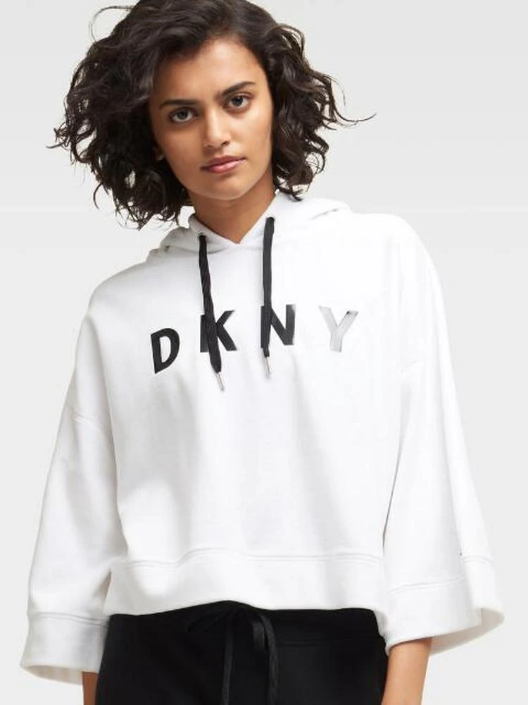商品DKNY|OVERSIZED CROPPED LOGO 连帽卫衣,价格¥151,第4张图片详细描述