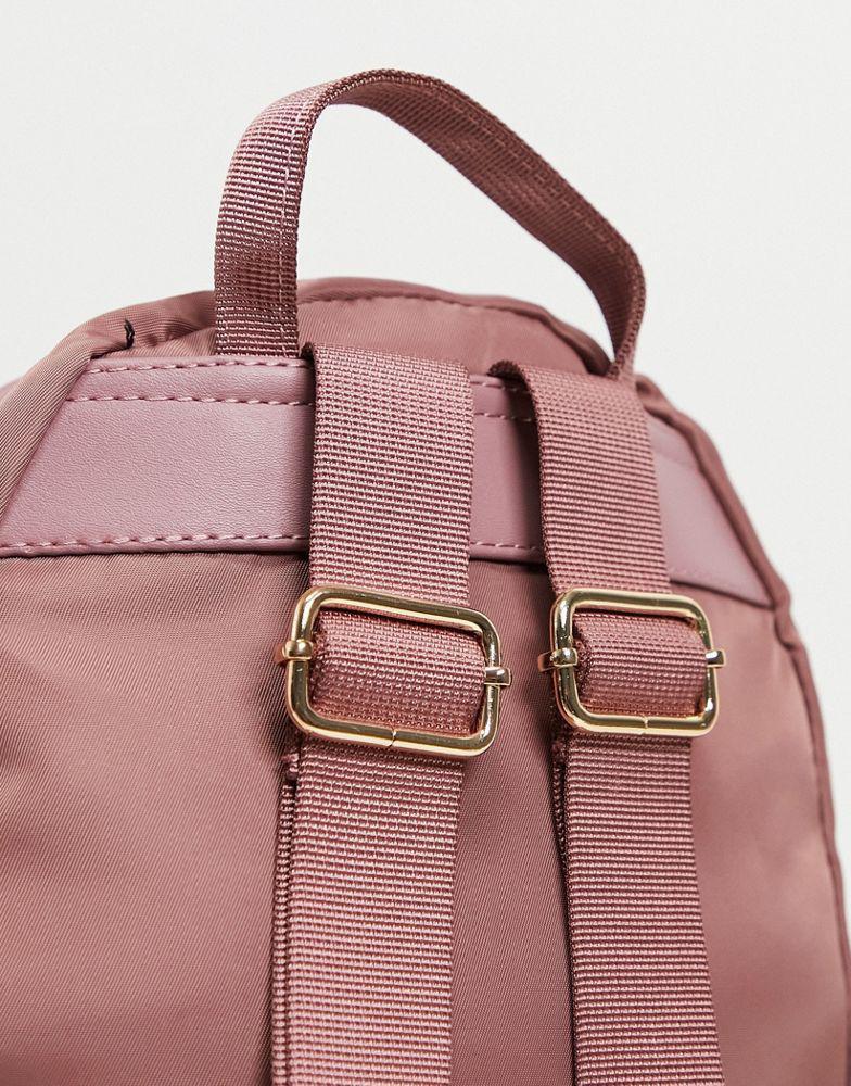 商品ASOS|ASOS DESIGN simple backpack with front pocket in mauve,价格¥75,第5张图片详细描述