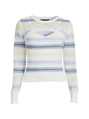 Striped Cutout Sweater商品第3张图片规格展示