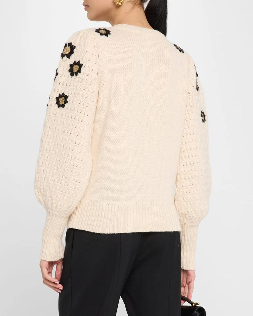 商品Dea Kudibal|Felinedea Floral Embroidered Bishop-Sleeve Cardigan,价格¥3467,第3张图片详细描述