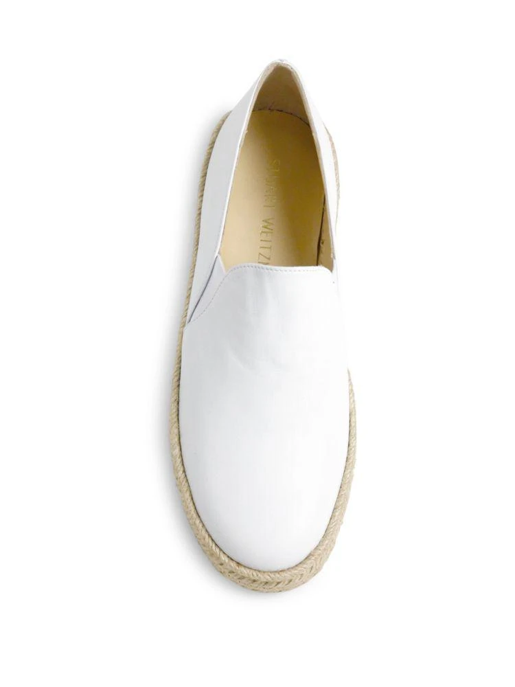 商品Stuart Weitzman|Nugal Leather Espadrille Skate Sneakers,价格¥1104,第4张图片详细描述