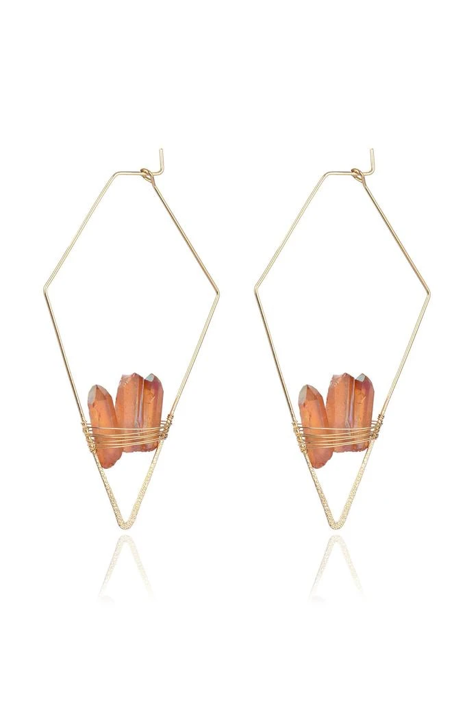 商品Eye Candy LA|Kite Quartz Earrings - Blush,价格¥198,第1张图片