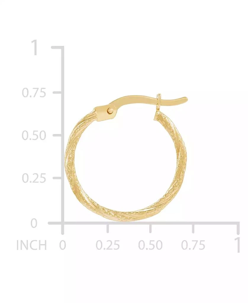 商品Macy's|Small Polished Twist Hoop Earrings in 14k Yellow Gold, 5/8",价格¥1075,第4张图片详细描述