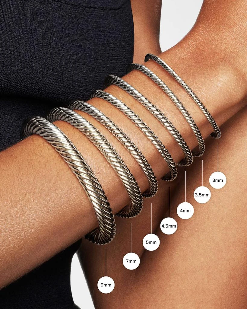 商品David Yurman|Modern Cable Flex Bracelet with Gemstones and Diamonds in Silver,价格¥3810,第4张图片详细描述