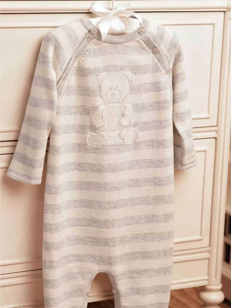 商品Ralph Lauren|Baby's Striped Cotton Bear Onesie,价格¥717,第3张图片详细描述