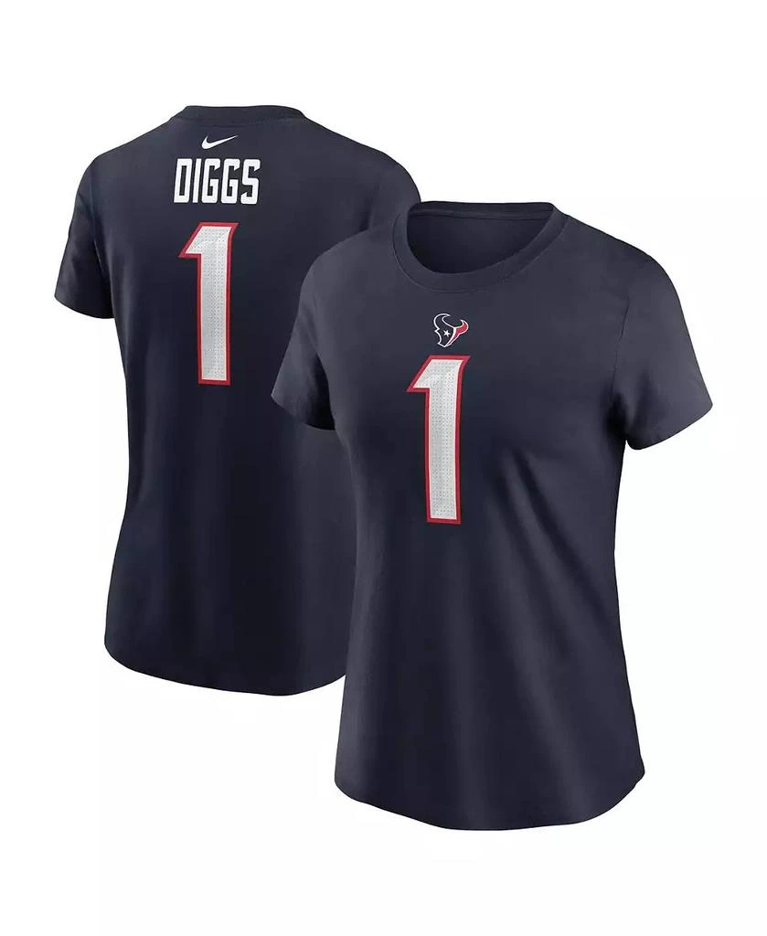 商品NIKE|Women's Stefon Diggs Navy Houston Texans Player Name Number T-Shirt,价格¥224,第1张图片