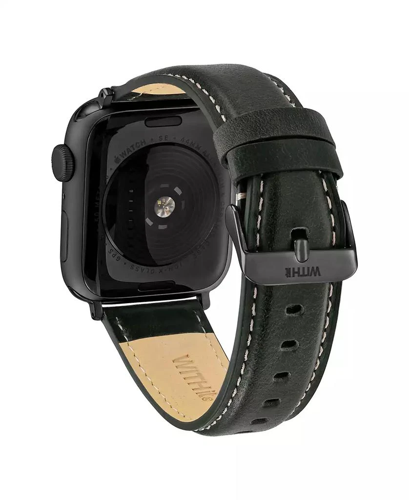 商品WITHit|Green Smooth Genuine Leather Band designed for Apple Watch® 42mm (Series 1-3 only) & 44/45/46/49mm (Ultra & Ultra 2),价格¥203,第2张图片详细描述