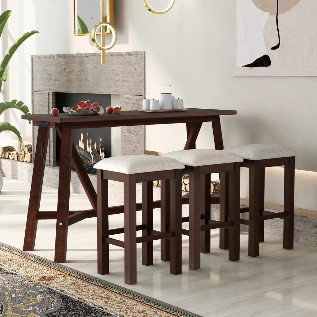 商品Simplie Fun|Dining and Kitchen Set in Rubberwood,价格¥4179,第3张图片详细描述