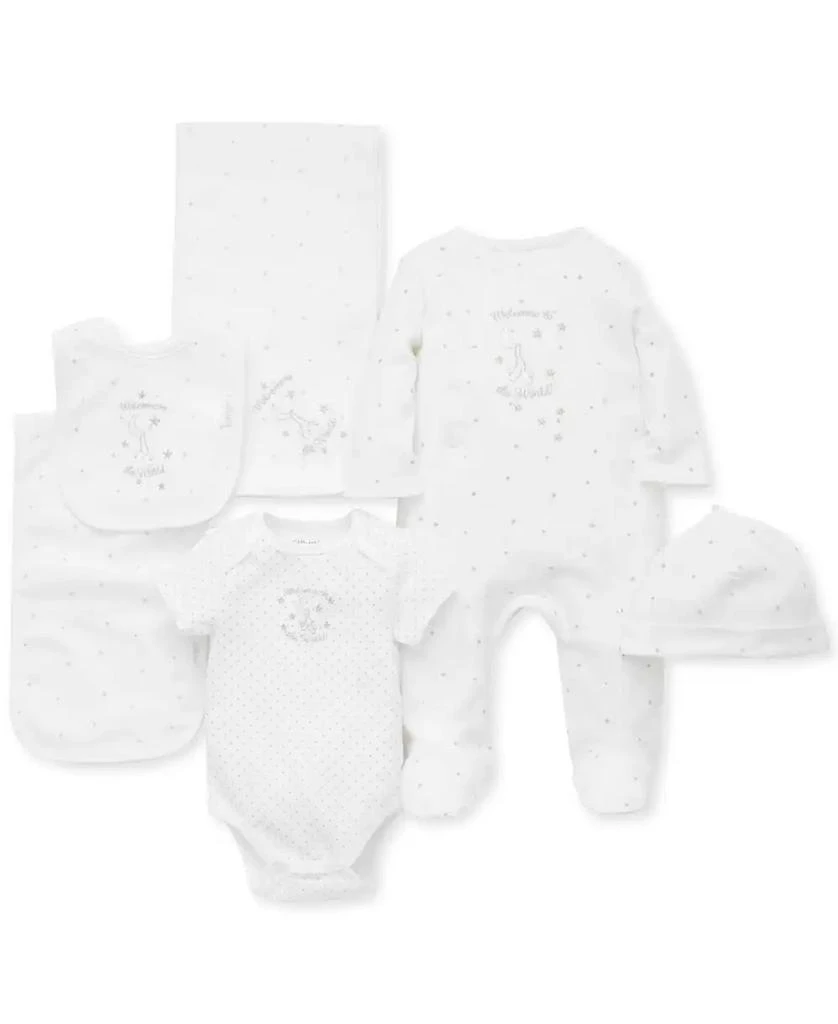 商品Little Me|Baby Boys or Baby Girls Welcome To The World Cotton Gift Set, 6 Piece Set,价格¥380,第2张图片详细描述