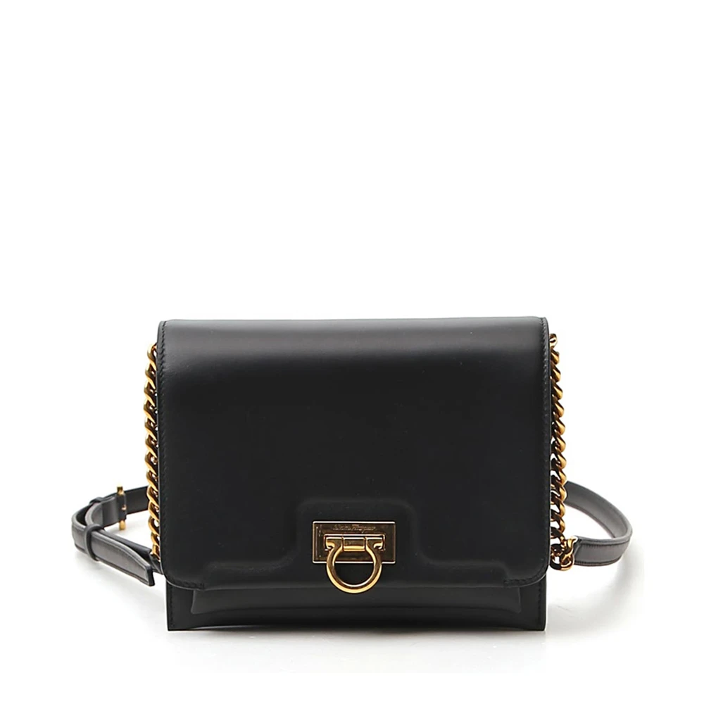 商品[国内直发] Salvatore Ferragamo|SALVATORE FERRAGAMO 黑色女士斜挎包 21-I163-730349,价格¥8879,第1张图片