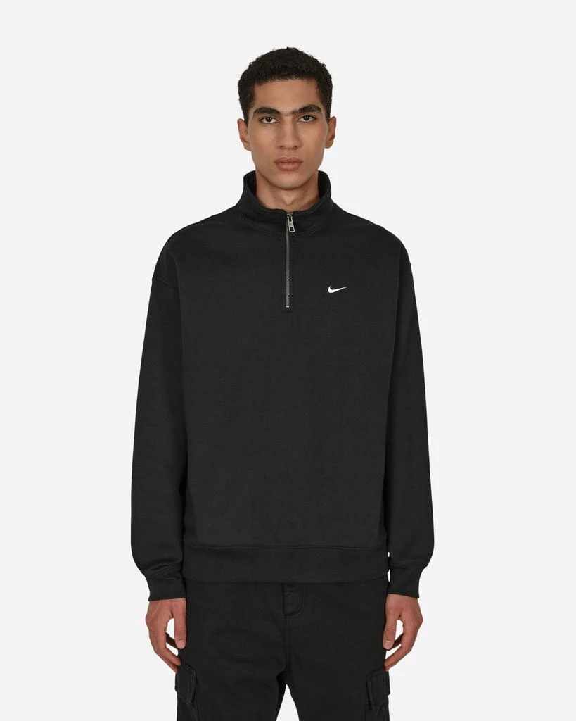 商品NIKE|Solo Swoosh 1/4 Zip Sweatshirt Black,价格¥682,第1张图片