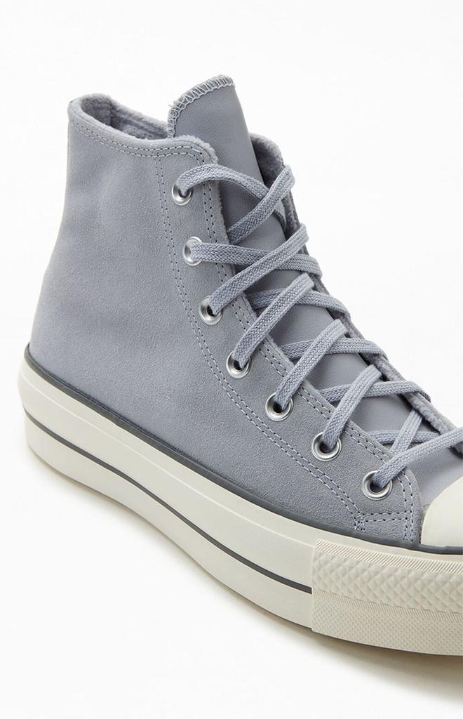 Gray Chuck Taylor All Star Cozy Lift High Top Sneakers商品第6张图片规格展示