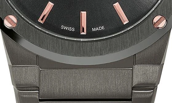 商品Salvatore Ferragamo|Salvatore Ferragamo F-80 Classic Gunmetal Bracelet Watch, 41mm,价格¥6138,第4张图片详细描述