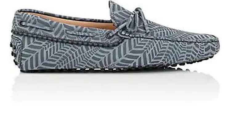 商品Tod's|Geometric-Print Leather Tie Drivers,价格¥1121,第1张图片